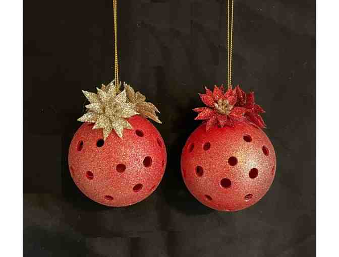 N09 Upcycled Pickleball Ornament Duo #9