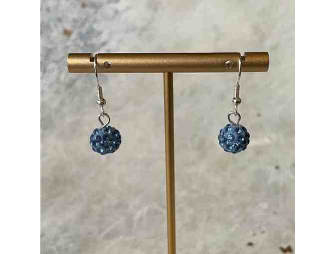 I25 'Disco Ball' Dangle Earrings, Light Blue