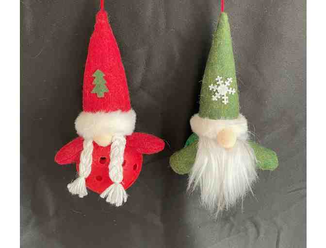 N12 Upcycled Pickleball Ornament Duo #12