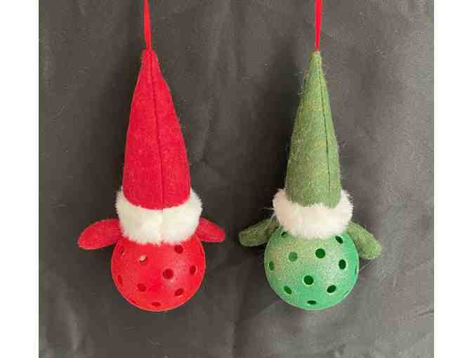 N12 Upcycled Pickleball Ornament Duo #12