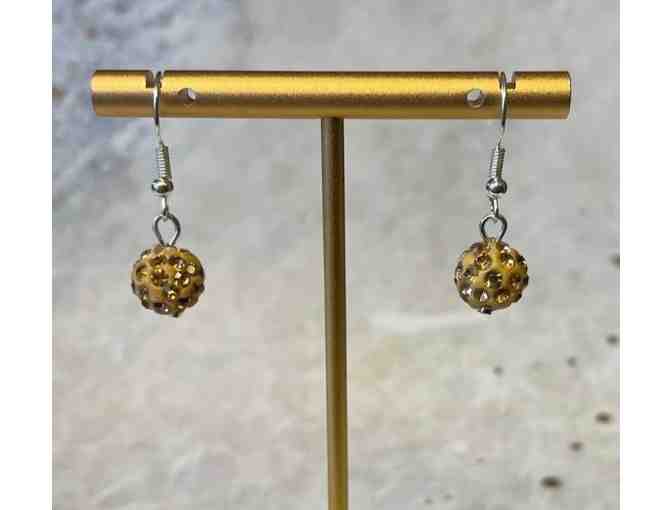B17 'Pickleball Pizzaz' Dangle Earrings, Gold
