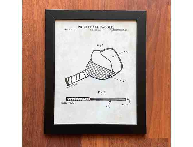 C01 Pickleball Patent Prints, Set of 3, Framed 8'x10'