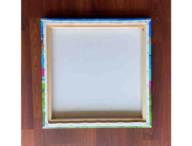 C04 Pickleball Action - Giclee Wrapped Canvas Print 20'x20'