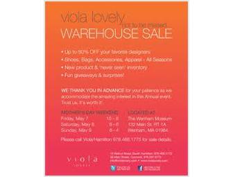 'First In' Private Shopping Hour at Viola Lovely's Warehouse Sale