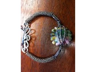 Sterling Silver Bracelet with Hand-Crafted Bead