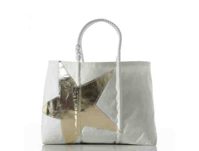 Sea Bag Tote with Gold Star and Matching Wristlet