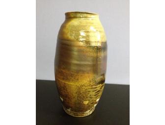 Rust and Metallic Vase
