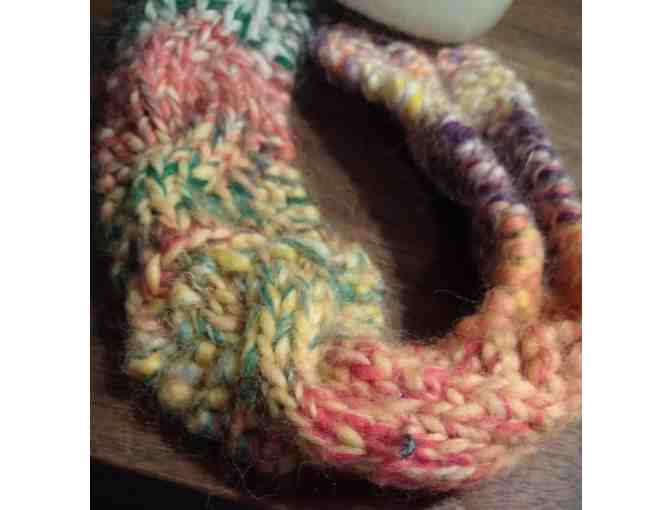 Kids Handknit Scarf and Cabled Headband