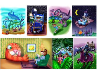 Custom Hand Painted Bookcase