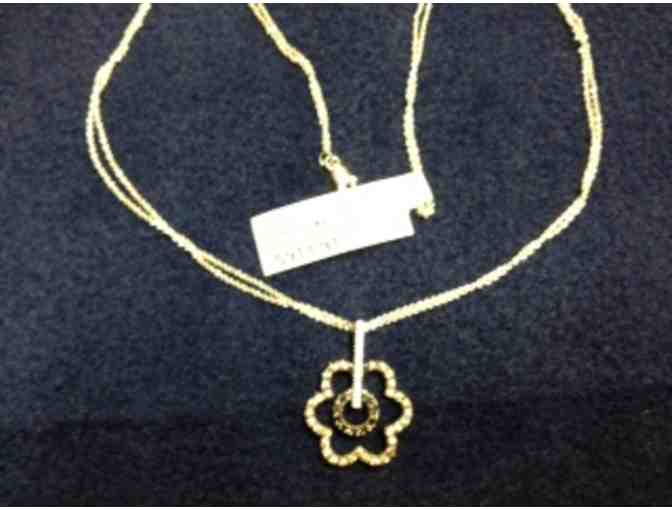 Chocolate and White Diamond 18 K White Gold Pendant