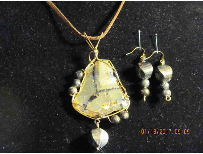 Montana Agate Necklace & Earings