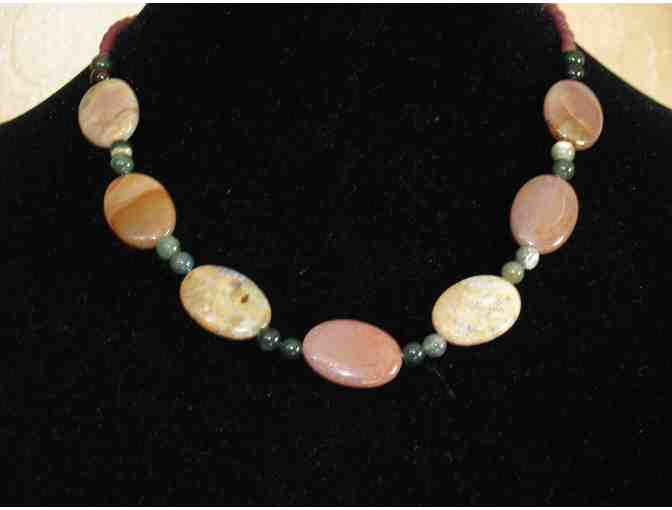 India Agate ovals necklace