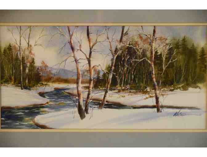 'View From the Stream' watercolor