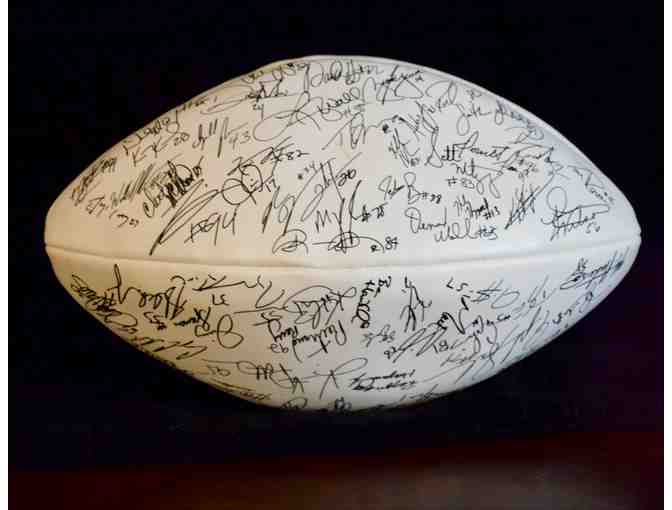 Signed Denver Broncos football 2002