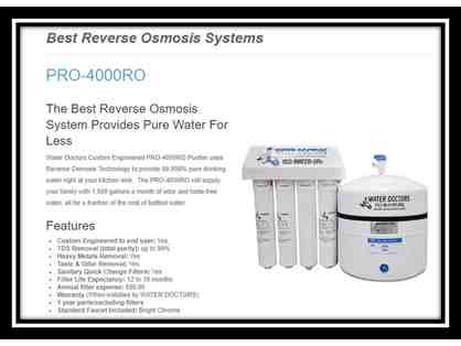 Water Doctors Reverse Osmosis Water Treatment System