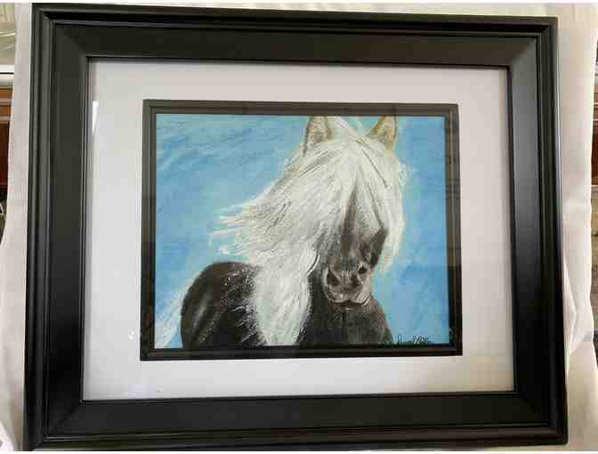 Black and Silver Pony Painting - Photo 1