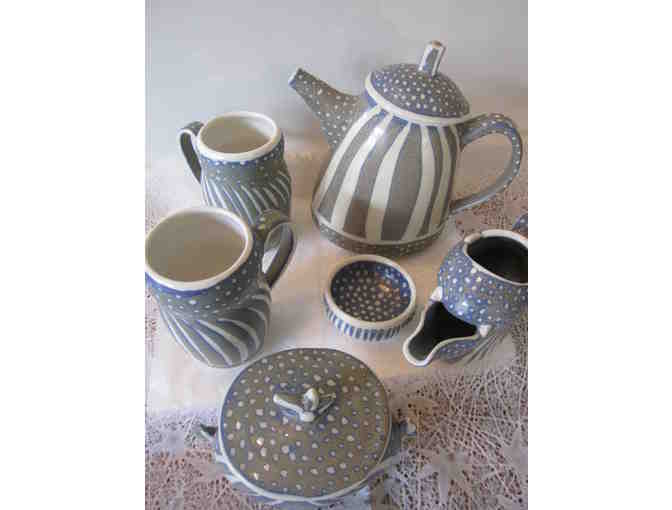 Blue Tea Set, by Theresa Yondo