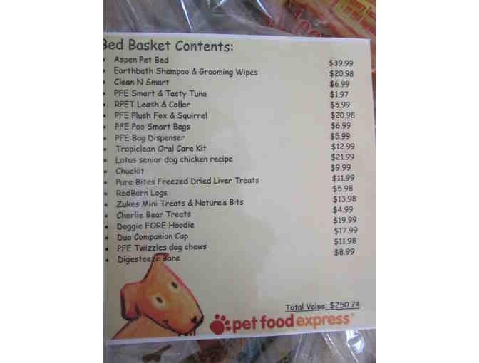 Pet Food Express, large Gift Basket