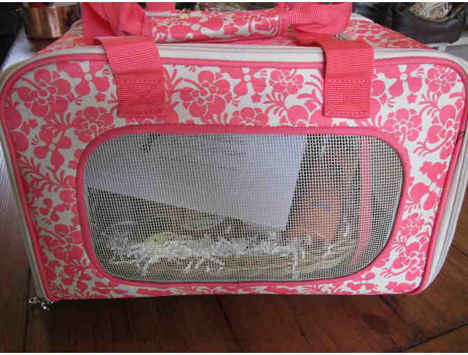 Pink Pup Travel Case with L'Oreal products for Mom