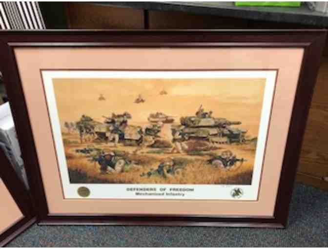 Framed, signed and numbered Military Prints