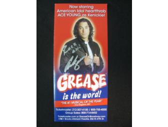 Ace Young Autographed 'Grease' Promotional Brochure