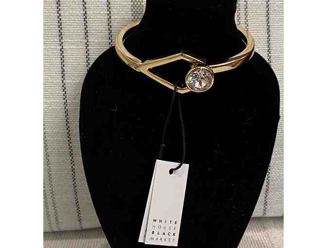 Bebe Crystal necklace and White House Black Market Swarovski Crystal bracelet