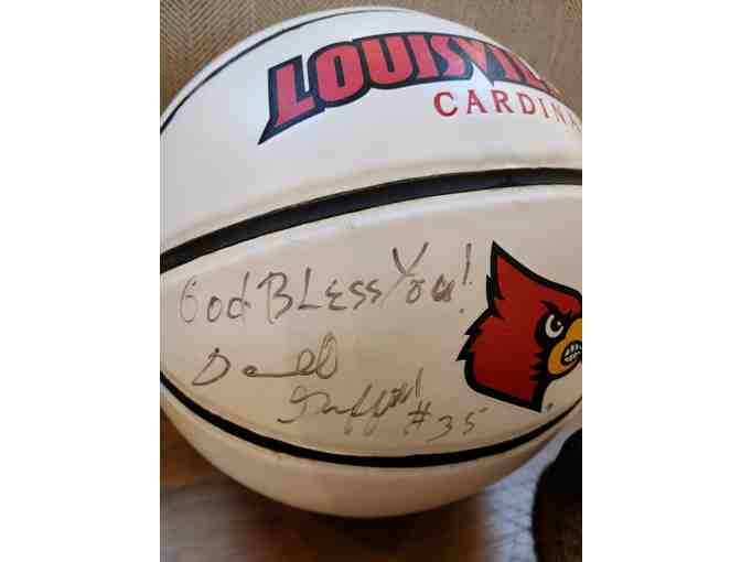 Autographed UL Cardinal Basketball - signed by Darrell Griffith