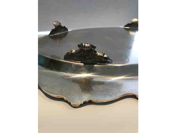 Towle Silverplated Footed Oval Tray - Shell pattern