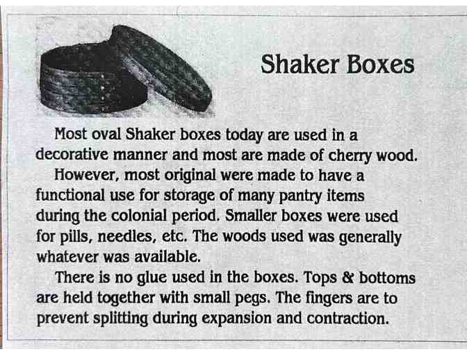 Handmade Shaker Oval Stacking Boxes