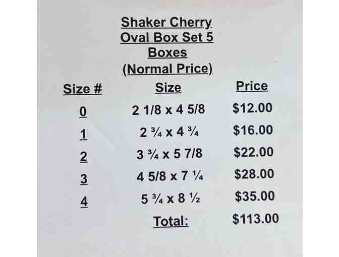 Handmade Shaker Oval Stacking Boxes