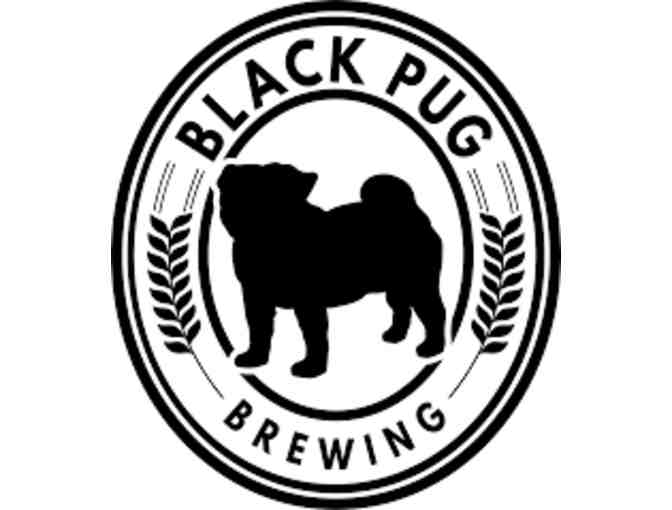 $25 Black Pug Brewery (Brunswick, ME) Gift Card, Logo Beer Glass and Logo Knit Cap