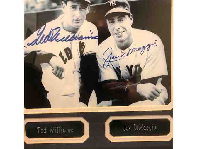 Custom Framed Photo of Joe Dimaggio and Ted Williams