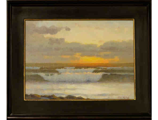 'Clearing up at Dawn' - Framed Oil on linen by Artist Sam Vokey