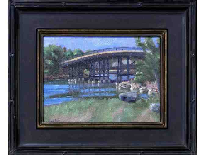 "A Bridge Away" - Framed Oil on Canvas by Artist Debbie Mueller - Photo 1