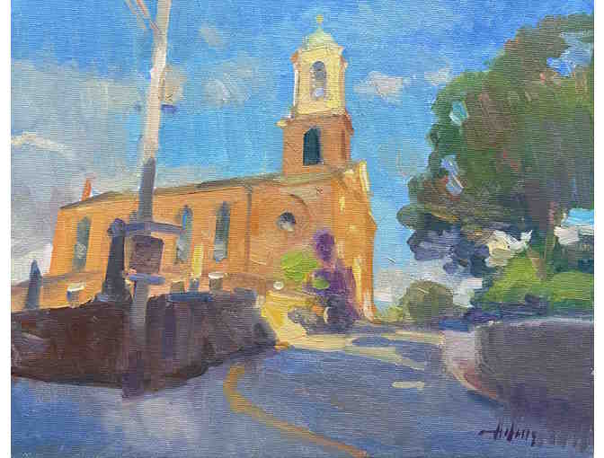 "Ascending Chapel" - Framed Oil on canvas by Artist Alastair Dacey - Photo 1
