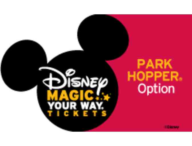 4 Disney Park Hopper passes / 4 Boletos para Saltar de Parque en Parque de Disney