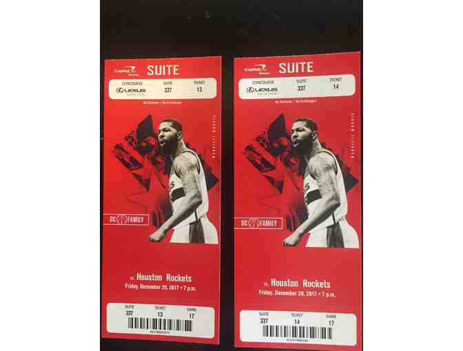 2 Suite-Level Tickets to Houston Rockets at Washington Wizards