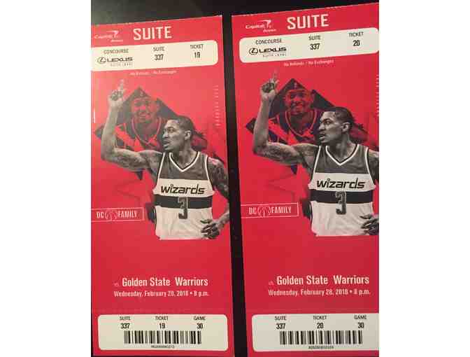 2 Suite-Level Tickets to Golden State Warriors at Washington Wizards