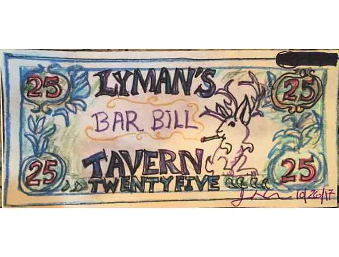 $25 gift card to Lyman's Tavern / Tarjeta de regalo de $ 25 a Lyman's Tavern