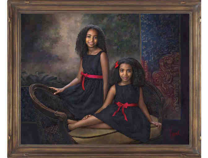 Le Petite Children Portrait painting - valued at $4,000
