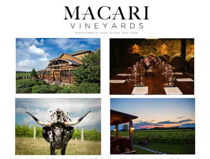 Macari Vineyards - Wine Tasting, Dinner & Tour for 4 guests value $1060