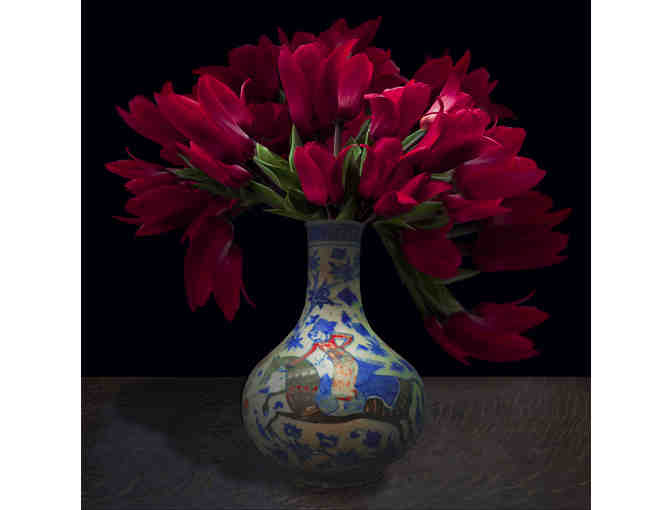 Artwork by T.M. Glass - Tulips in a Persian Vessel