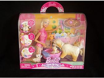 Barbie 'Pre-School Teacher', 'Newborn Baby Doctor', and 'Clean-up Pup' Playsets