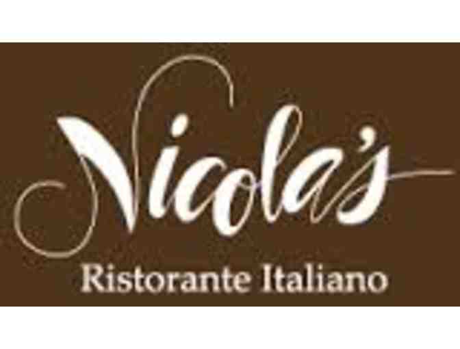 $100 Gift Certificate to Nicola's Ristoranted-Shops at Legacy Location