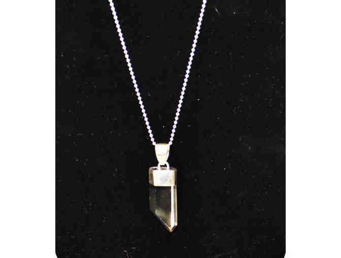 Quartz Crystal Pendant and Chain Necklace