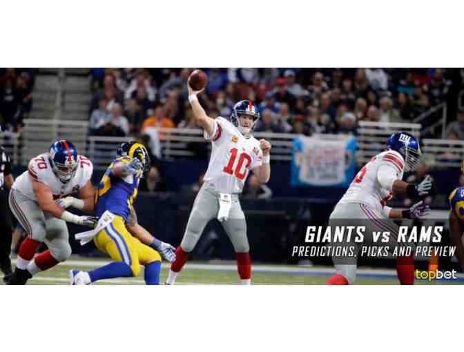 Giants home game at Met Life stadium - 2 Tickets NY Giants vs LA Rams - Photo 1