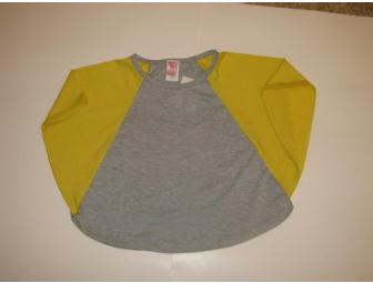 Girls Yellow & Gray Jersey Top - Size 4T