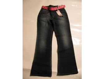 Girls Lei Jeans with Pink Belt - Size 16R