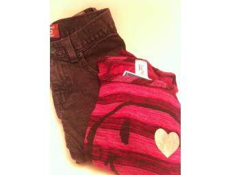 Girls Jeans & Shirt Set - Size 7/8