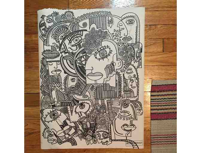 'Untitled Graphic Doodle' by artist Justin Teodoro, a PS 150 uncle